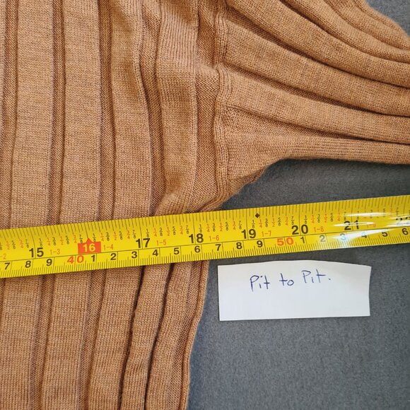 Frank and Oak Women Knit Sweater Polo Neck Long Sleeves Size XL Merino Wool - Picture 9 of 11